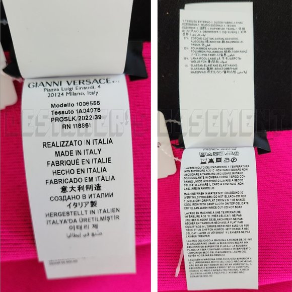 VERSACE Medusa Renaissance Greca Pattern Logo Intarsia wool blend knit scarf NWT - Picture 6 of 10